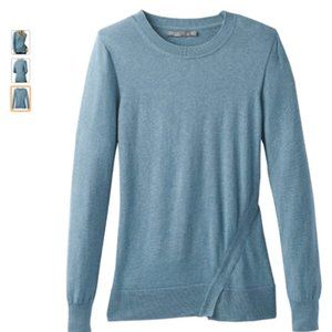 PrAna Ansleigh Sweater XS Large Bayou Blue Vegan